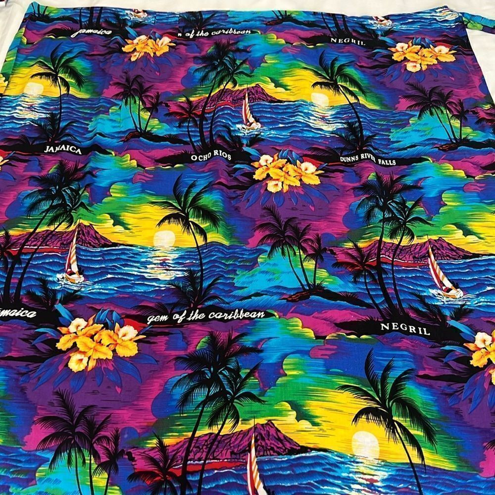 Colorful one size vintage wrap sarong purchased in Jamaica in 2004 EUC worn once